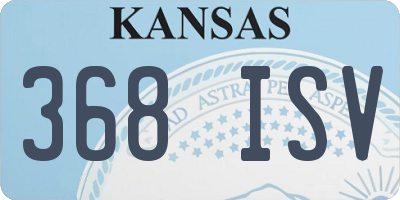 KS license plate 368ISV