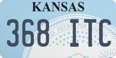 KS license plate 368ITC