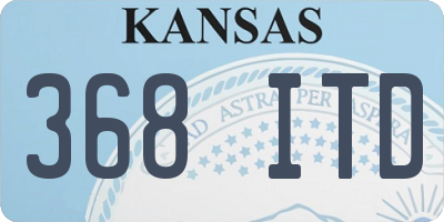 KS license plate 368ITD