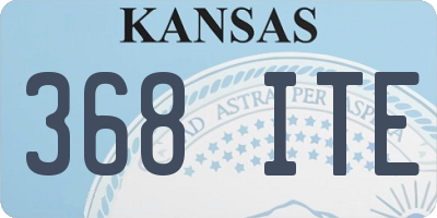 KS license plate 368ITE