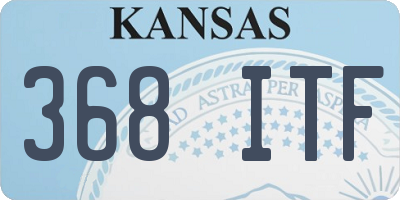 KS license plate 368ITF