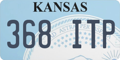 KS license plate 368ITP