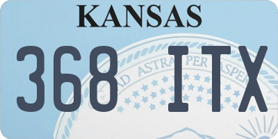 KS license plate 368ITX
