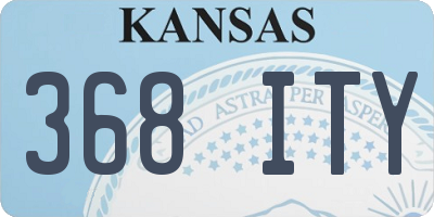 KS license plate 368ITY