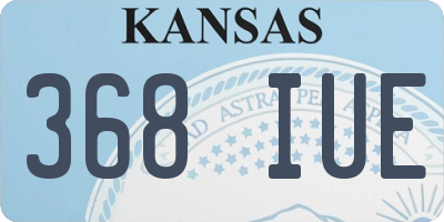 KS license plate 368IUE