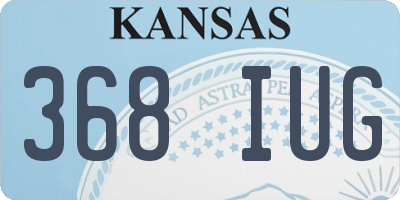 KS license plate 368IUG