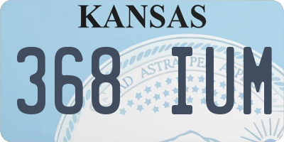 KS license plate 368IUM