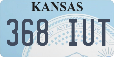 KS license plate 368IUT