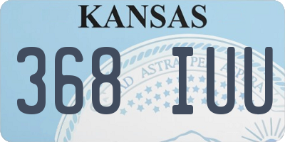 KS license plate 368IUU