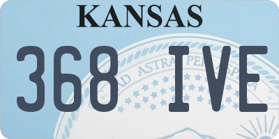 KS license plate 368IVE