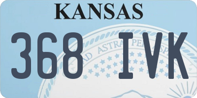 KS license plate 368IVK