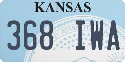 KS license plate 368IWA
