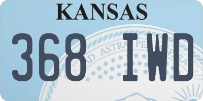 KS license plate 368IWD