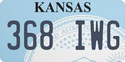 KS license plate 368IWG