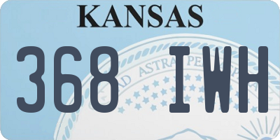 KS license plate 368IWH