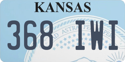 KS license plate 368IWI