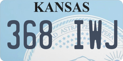 KS license plate 368IWJ
