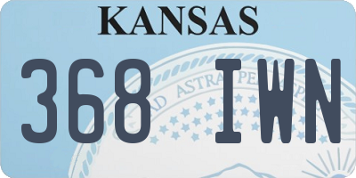 KS license plate 368IWN