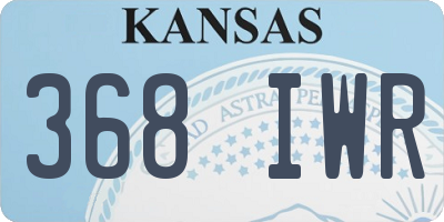 KS license plate 368IWR