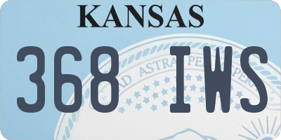 KS license plate 368IWS