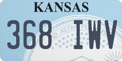KS license plate 368IWV
