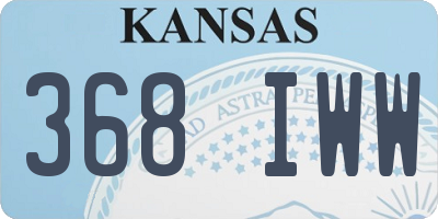 KS license plate 368IWW