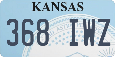 KS license plate 368IWZ