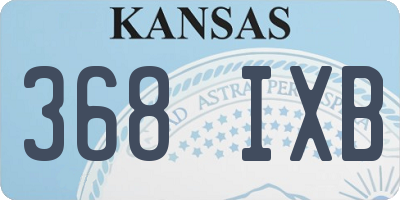 KS license plate 368IXB