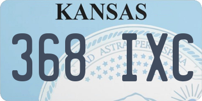 KS license plate 368IXC