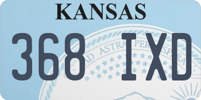 KS license plate 368IXD