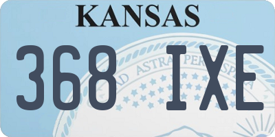 KS license plate 368IXE