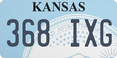 KS license plate 368IXG