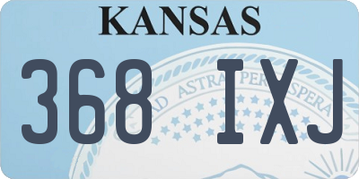 KS license plate 368IXJ
