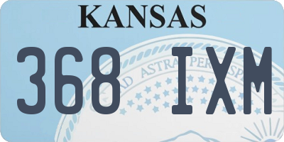 KS license plate 368IXM