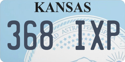 KS license plate 368IXP