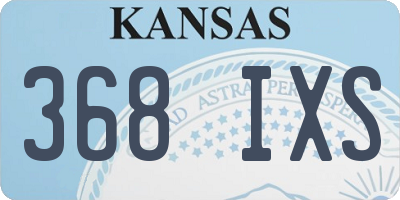 KS license plate 368IXS