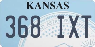 KS license plate 368IXT