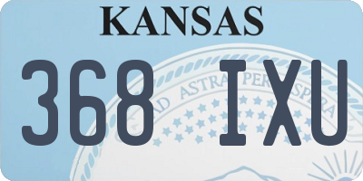 KS license plate 368IXU