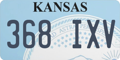 KS license plate 368IXV