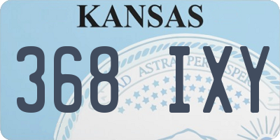KS license plate 368IXY