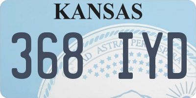 KS license plate 368IYD