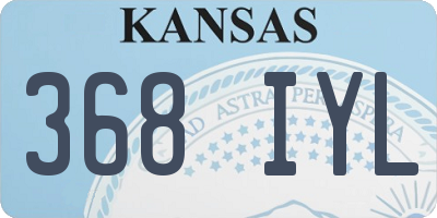 KS license plate 368IYL