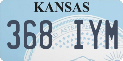 KS license plate 368IYM