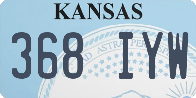 KS license plate 368IYW