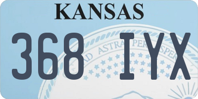 KS license plate 368IYX