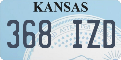 KS license plate 368IZD