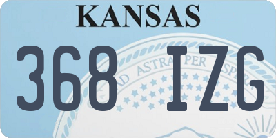 KS license plate 368IZG