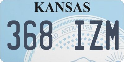 KS license plate 368IZM