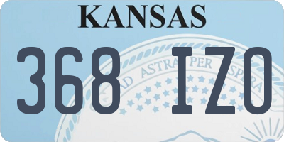KS license plate 368IZO