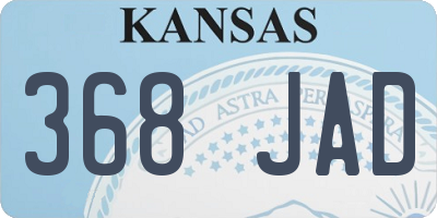 KS license plate 368JAD